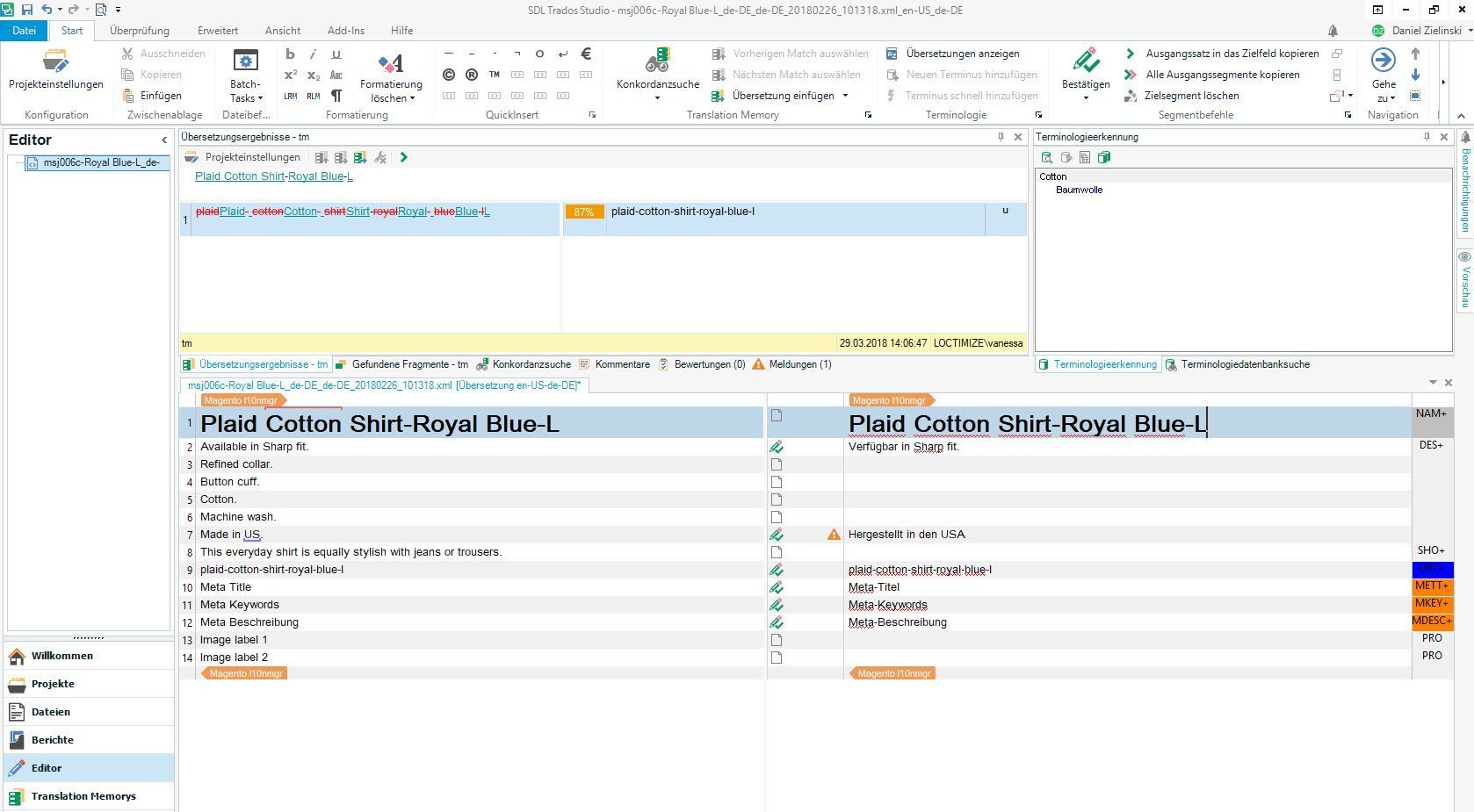 Magento XML in SDL Trados Studio